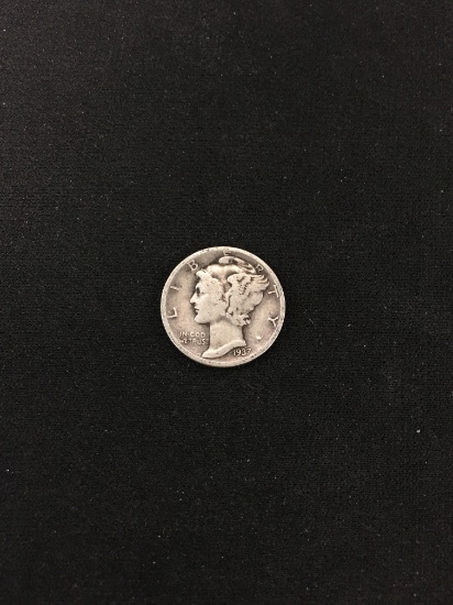 1937-United States Mercury Dime - 90% Silver Coin