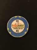 The Hideaway Cardroom Federal Way-WA $1 Casino Chip