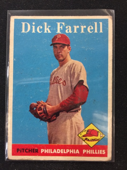 1958 Topps #76 Dick Farrell Phillies Vintage Baseball Card