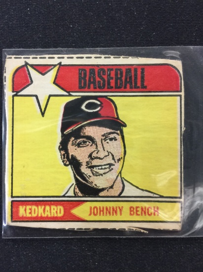 Unknown Year Johnny Bench Cincinnati Reds "Kedkard" Cutout Baseball Card