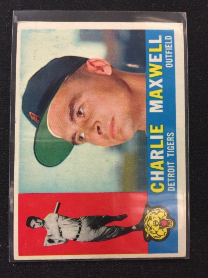 1960 Topps #443 Charlie Maxwell Tigers Vintage Baseball Card