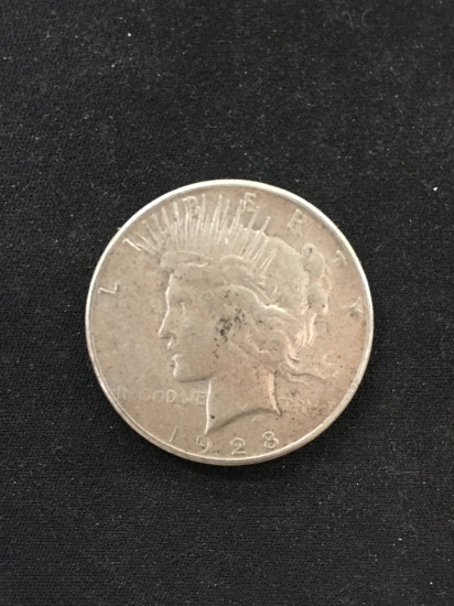 1928-S United States Silver Peace Dollar - 90% Silver Coin
