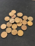 25-Count Lot Lincoln Cent Wheat Pennies