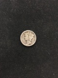 1938 -United States Mercury Dime - 90% Silver Coin