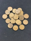 25-Count Lot Lincoln Cent Wheat Pennies