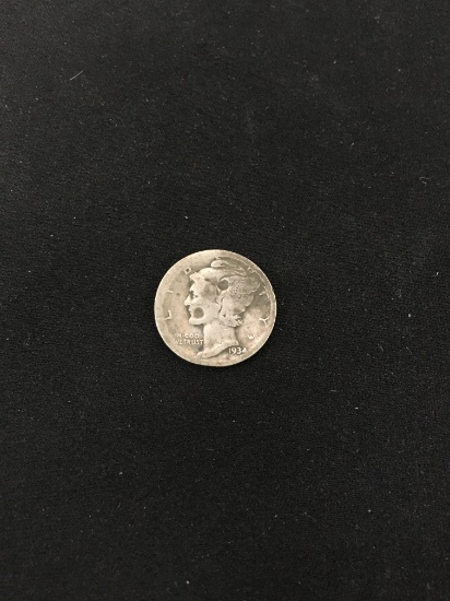 1934 United States Mercury Silver Dime - 90% Silver Coin
