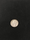 1937-S United States Mercury Silver Dime - 90% Silver Coin