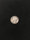 1936-D United States Mercury Silver Dime - 90% Silver Coin