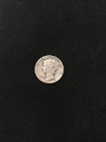 1940 United States Mercury Silver Dime - 90% Silver Coin