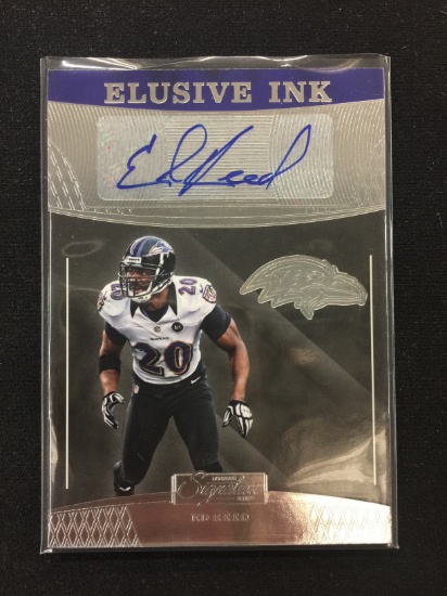 2016 Donruss Signatures Elusive Ink Ed Reed Ravens Autograph Card