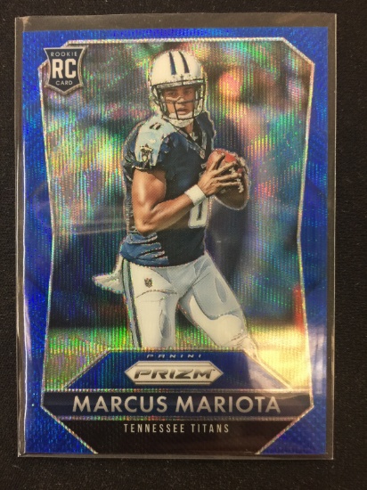 2015 Prizm Blue Refractor Marcus Mariota Titans Rookie Card /150