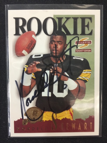 1995 Score Kordell Stewart Steelers Rookie Autograph Card