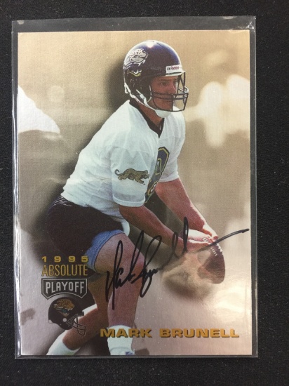 1995 Absolute Playoff Mark Brunell Jaguars Autograph Card