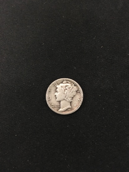 1937-United States Mercury Dime - 90% Silver Coin