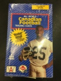 1991 All-World Canadian Football Trading Cards 36 Pack Factory Sealed Wax Box