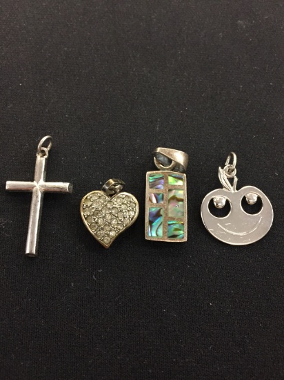 4 Sterling Silver Pendants