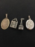 4 Sterling Silver Pendants