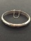 Delicate Hand-Etched Sterling Silver Cuff Bracelet w/ Safety Clasp