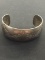 Large Hand Crafted Old Pawn Mexico Sterling Silver Cuff Bracelet