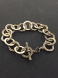 Large Sterling Silver Circle Link 8