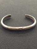 Hand Crafted Old Pawn Native American Sterling Silver Cuff Bracelet - 21 grams