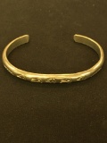 Solid Rustic Old Pawn Native American Designed Sterling Silver Cuff Bracelet - 20 grams