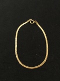 Petite Italian Made Gold-Tone Serpentine Link Bracelet