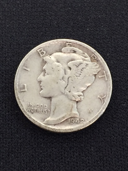 1942-S United States Mercury Dime - 90% Silver Coin