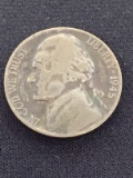 1945-P United States Jefferson WWII Emergency Nickel - 35% Silver Coin
