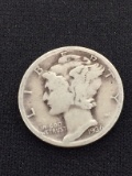 1936 United States Mercury Dime - 90% Silver Coin