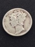 1942-S United States Mercury Dime - 90% Silver Coin