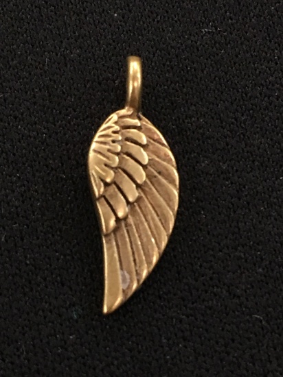 Gold-Tone Petite Sterling Silver "Wing" Pendant