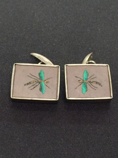 Vintage Bug Sterling Silver Cufflinks