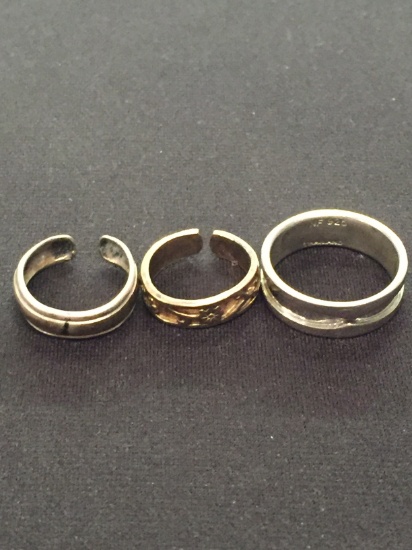 3 Sterling Silver Rings