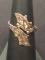 Old Pawn Sterling Silver & Abalone Inlay Ring - Size 7.5