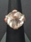 Pink Gemstone Sterling Silver & Carnelian Ring - Size 6