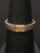Thai Yellow Citrine & Sterling Silver Ring Band - Size 6.75