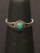 Small Native American Sterling Silver & Turquoise Ring - Size 2.5