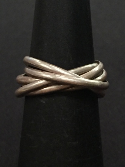 6 Band Sterling Silver Ring - Size 5.5