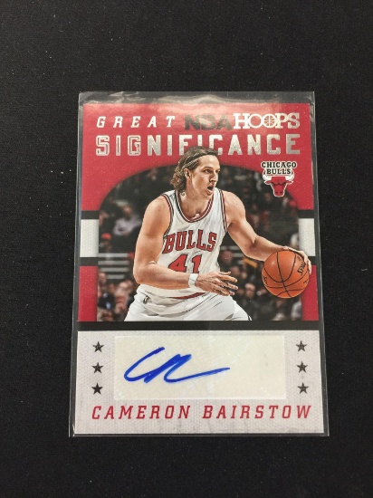 2015-16 Hoops Cameron Bairstow Bulls Rookie Autograph Card