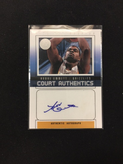 2004-05 E-XL Court Authentics Andre Emmett Grizzlies Autograph Card