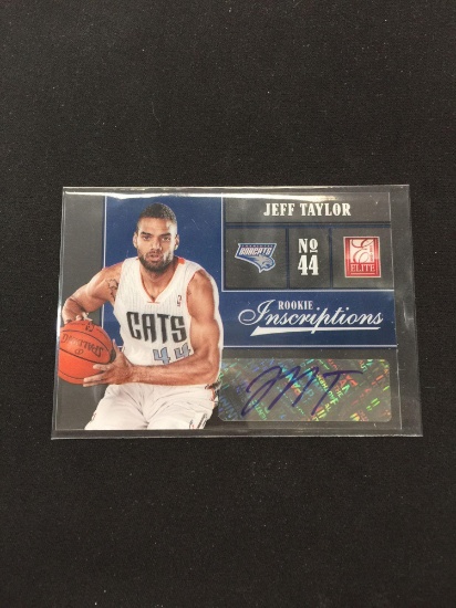 2012-13 Panini Elite Jeff Taylor Bobcats Rookie Autograph Card