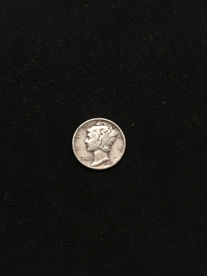 1942 United States Mercury Silver Dime - 90% Silver Coin