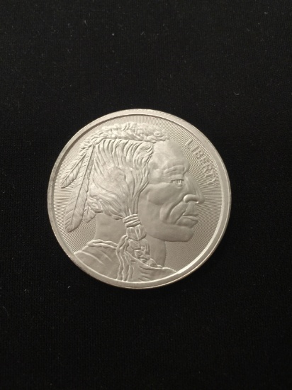 1-Troy Ounce .999 Fine Silver United States Indian Head Buffalo Bullion Round