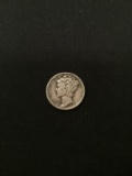1942-United States Mercury Silver Dime - 90% Silver Coin