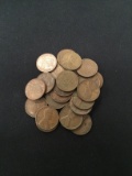 25-Count Lot Lincoln Cent Wheat Pennies