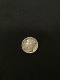 1936-United States Mercury Silver Dime - 90% Silver Coin