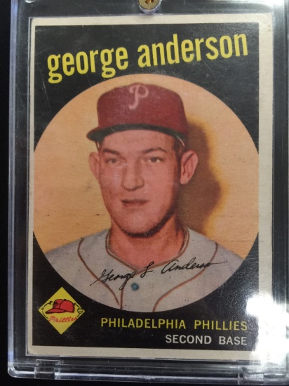 1959 Topps #338 George Sparky Anderson Phillies Vintage Baseball Card
