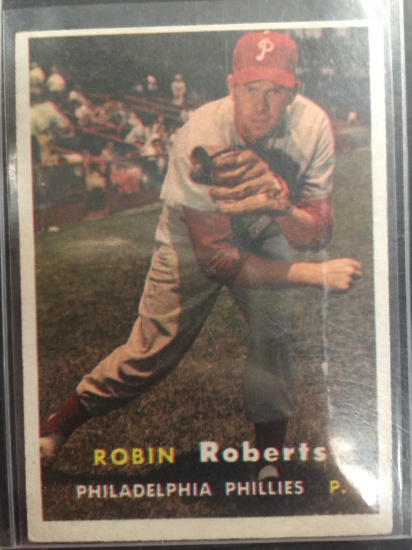 1957 Topps #15 Robin Roberts Vintage Baseball Card