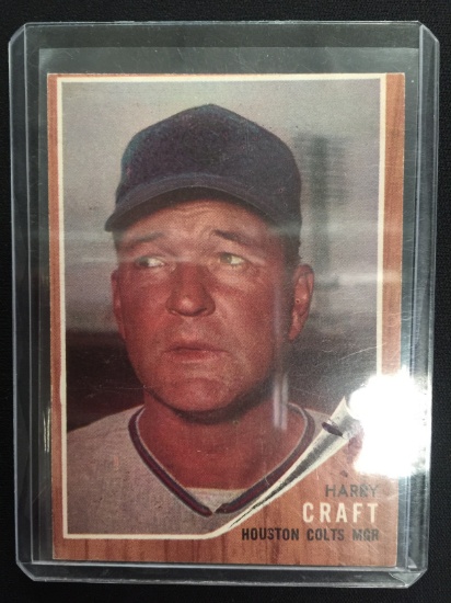 1962 Topps #12 Harry Craft Colts Vintage Baseball Card